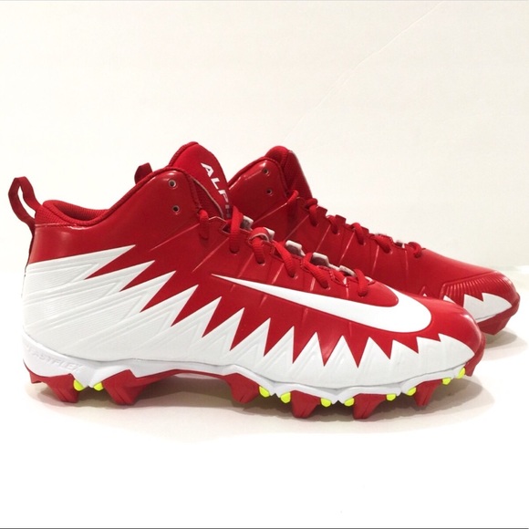 Nike Men Alpha Menace Shark FOOTBALL cleats 13 RED - Picture 5 of 8